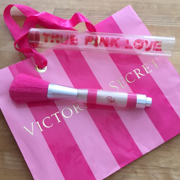 PINK Victoria's Secret Makeup Pink By Vs Shimmering Powder Brush